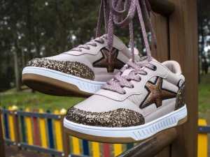 Breezy Rollers Sneakers Glitter Beige brons