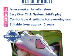 Breezy Rollers Sneakers Wit Roze LED - 2195670