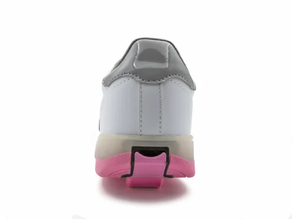 Breezy Rollers Sneakers Wit Roze LED - 2195670