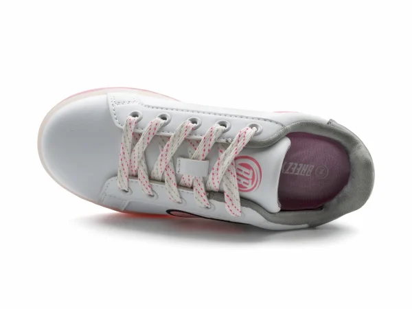 Breezy Rollers Sneakers Wit Roze LED - 2195670